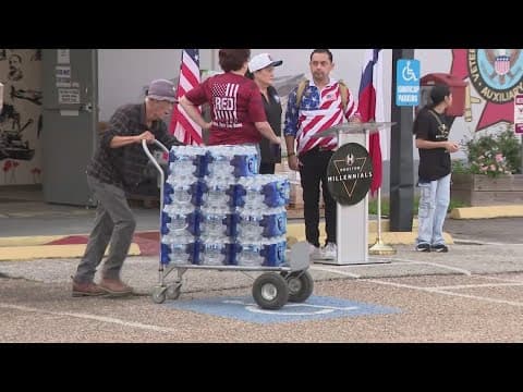 Relief trucks from Houston headed to Hill Country to provide supplies for those impacted by floods
