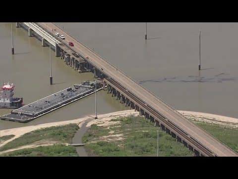Evacuations slowly resume on Pelican Island Causeway after barge hits bridge