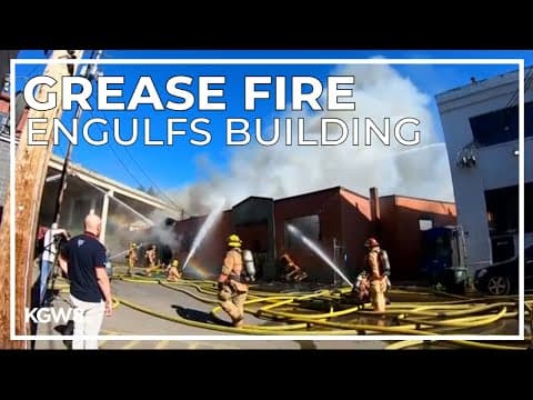 Grease fire engulfs noodle manufacturer building in North Portland