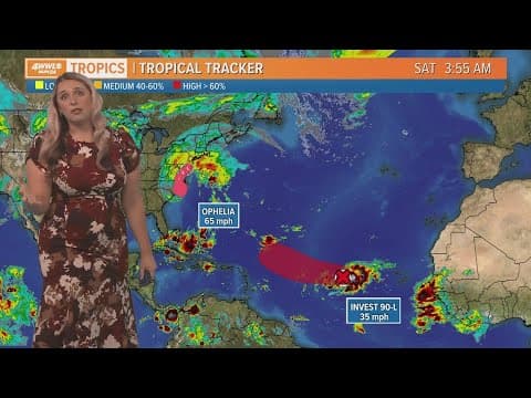 Saturday morning tropical update: Tropical Storm Ophelia impacting parts of the US East Coast this w