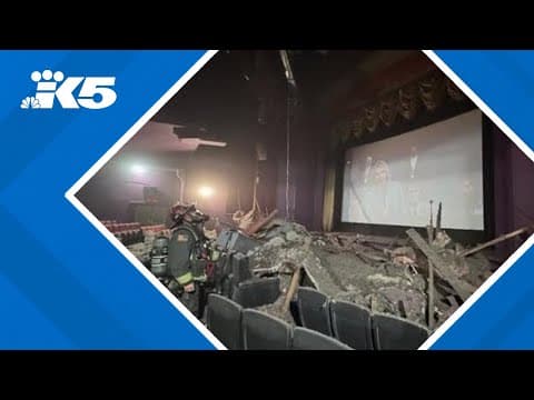 Ceiling collapses inside Washington movie theater