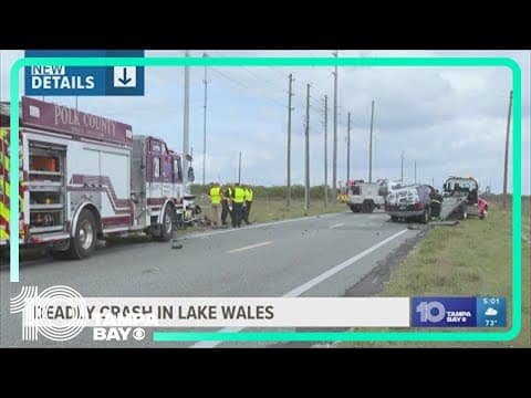 1 dead, 4 flown to trauma center after crash in Lake Wales