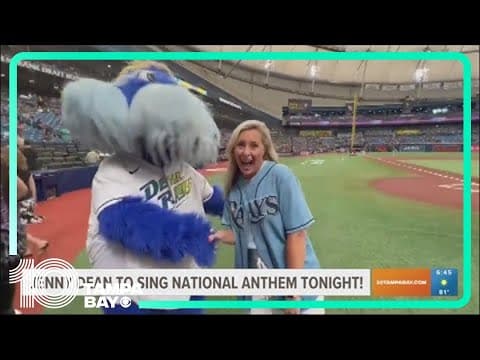 Watch 10 Tampa Bay's Jenny Dean sing the national anthem at the Rays game on Wednesday