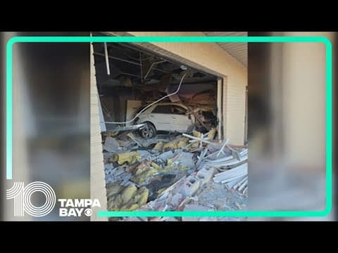 Driver crashes car in salon, dentist office in New Port Richey
