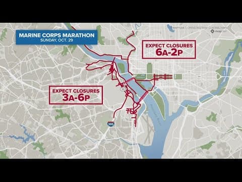 Traffic Alert: Marine Corps Marathon weekend road closures
