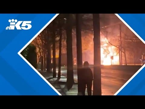 Video shows transformer on fire on Aurora Bridge