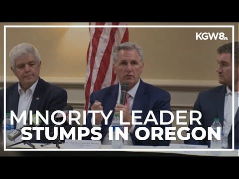 Republican leader Kevin McCarthy stumps in Oregon