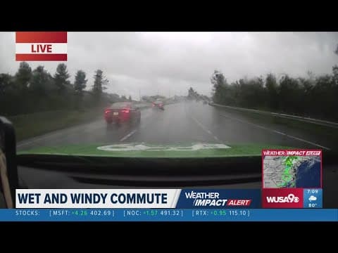 Low visibility on roads as Debby moves through the DC region