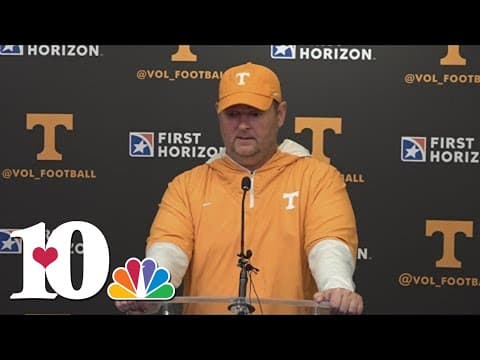 Tennessee head coach Josh Heupel speaks after loss against Alabama