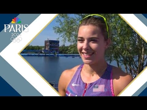 Nevin Harrison on her first race of the 2024 Olympics