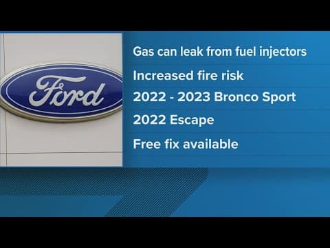 Ford recalls 43K SUVs due to gas leaks, increased fire risk