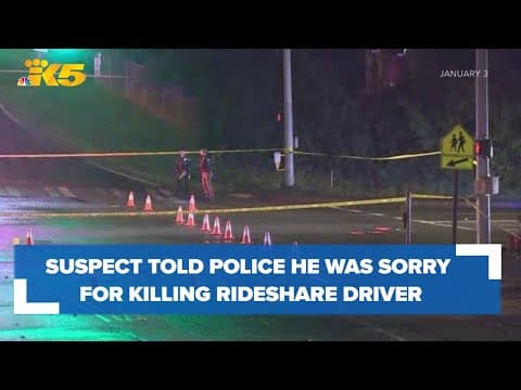 Court docs: Murder suspect told police he was sorry for killing Edmonds rideshare driver