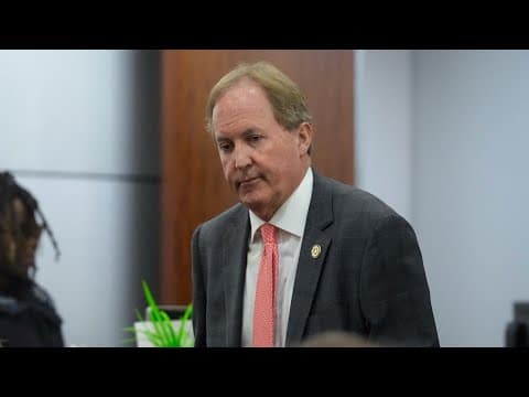 Texas Attorney General Ken Paxton reacts after deal reached in securities fraud case