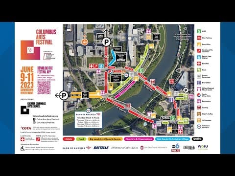 Columbus Arts Festival parking, downtown road closures