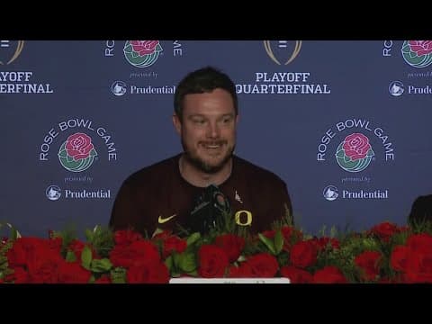 Oregon head coach Dan Lanning discusses loss to Ohio State in Rose Bowl