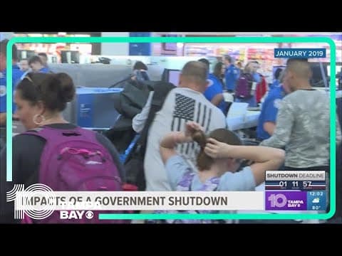 Impacts the Tampa Bay area could see from a government shutdown