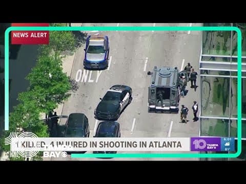 Atlanta shooting: 1 dead, 4 injured; police continue searching for suspect
