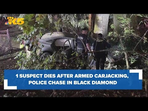 1 suspect dies after armed carjacking, police chase in Black Diamond