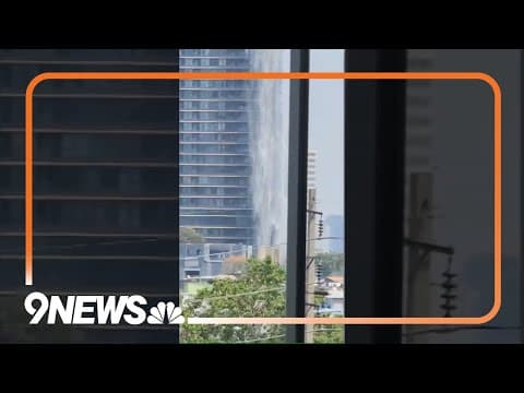 Water Falls From Swimming Pool in Myanmar Thailand Earthquake