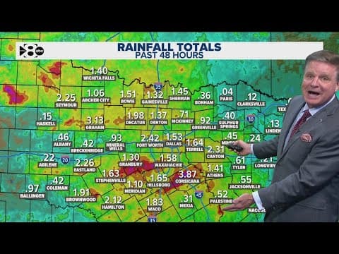 DFW Weather: Rainfall totals from around North Texas