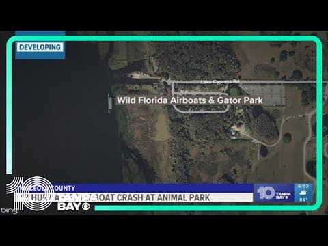 13 people hurt after airboat crash in Central Florida animal park