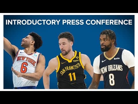 LIVE: Dallas Mavericks introduce Klay Thompson, Quentin Grimes and Naji Marshall