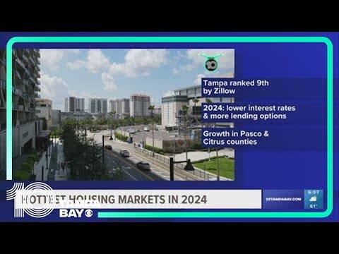 Tampa, Orlando round out Zillow's predictions for the 10 'hottest' housing markets in 2024