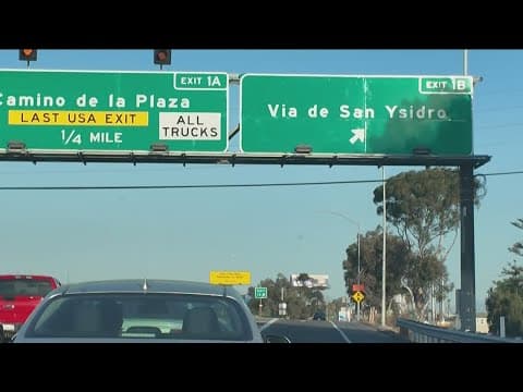 Last US exit I-5 Camino de la Plaza off-ramp to close nightly