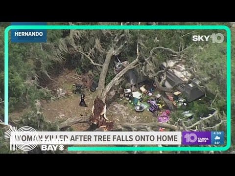 Weeki Wachee woman dies after large tree falls onto mobile home
