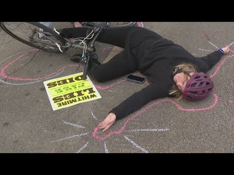 Cyclists hold 'funeral' for Midtown bike lane