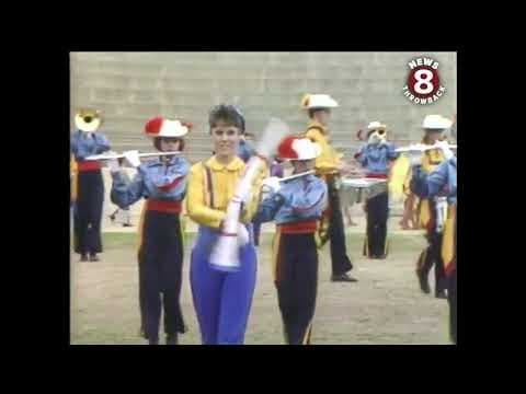 Holiday Bowl bands practice in San Diego 1987