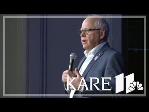 Gov. Walz visits Iowa in first town hall stop inside GOP districts