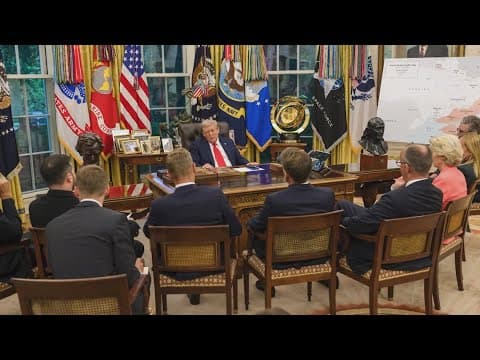 President Trump hosts Zelenskyy and other European leaders to end war between Ukraine and Russia