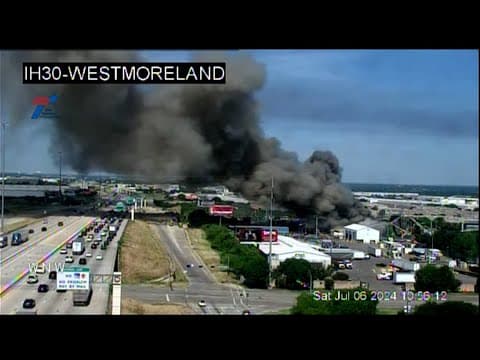 TIMELAPSE: Dallas fire burns at recycling facility