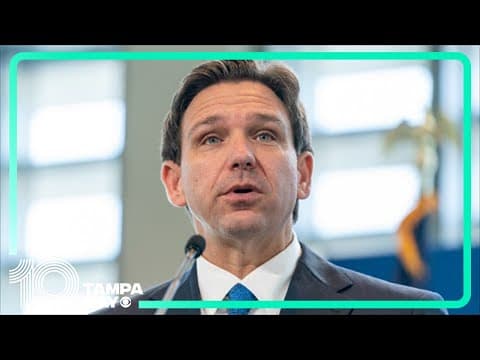 Governor Ron DeSantis speaks in Palm Beach