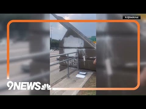 Sen. Ted Cruz paints over anti-Charlie Kirk graffiti in Houston