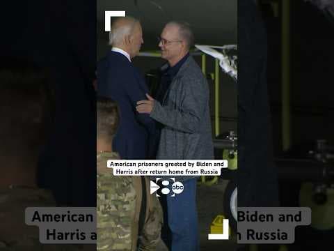 President Biden and VP Harris greeted American prisoners after their return home from Russia