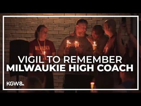 Hundreds attends vigil to remember Milwaukie High football coach who died after Friday's game
