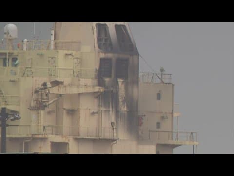 2 crew members killed, another flown to hospital following fire on container ship, Port of Houston c