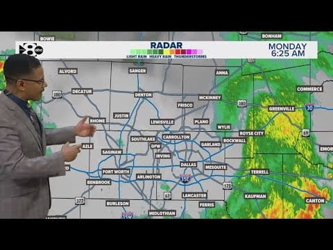 DFW Weather: Rain moves south of North Texas after heavy rain fell this morning
