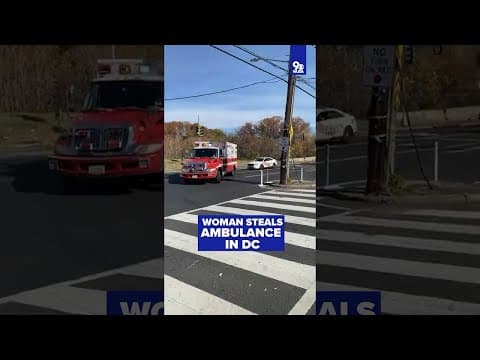 VIDEO: Ambulance stolen while EMS crews treated patient in DC