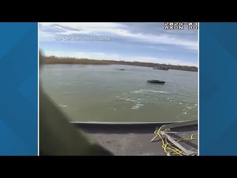 Video shows border patrol agents rescue migrants from Rio Grande after raft capsizes