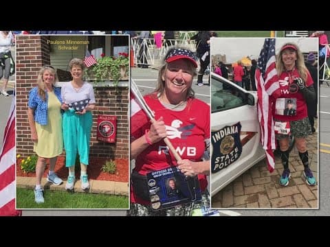 Noblesville woman honors fallen officers, military members with her Mini-Marathon run