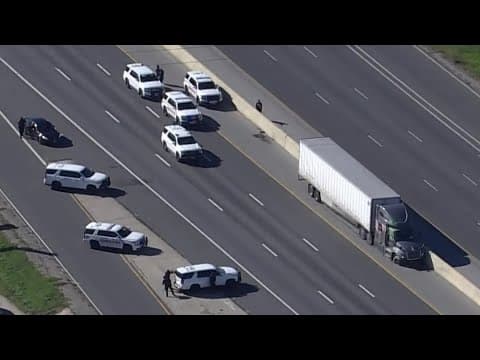 Chase involving big rig shuts down East Freeway near Sheldon
