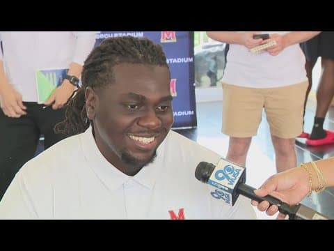 University of Maryland football players begin college camp