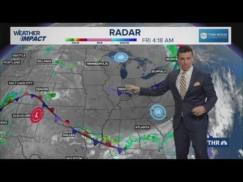 Front pushing south over Indiana, bringing clear skies this Labor Day weekend