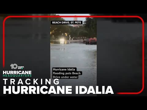 Hurricane Idalia flooding puts Beach Drive in downtown St. Petersburg, FL underwater