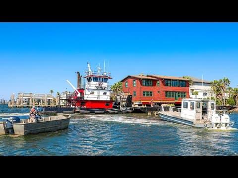 Barge moves across Offatt's Bayou in preservation effort