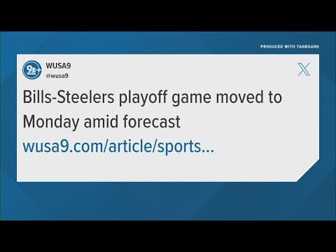 Bills-Steelers playoff game moved to Monday amid forecast