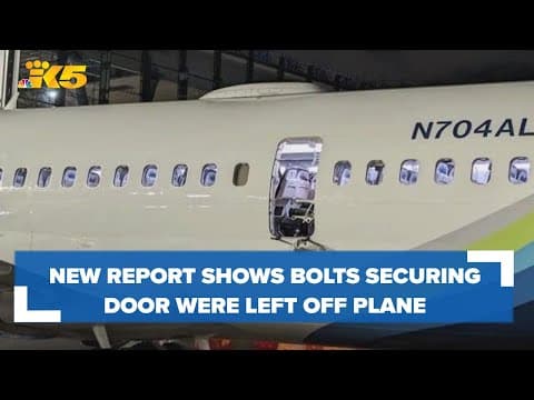 NTSB report: Bolts securing 737 Max 9 door plug were left off after repairs